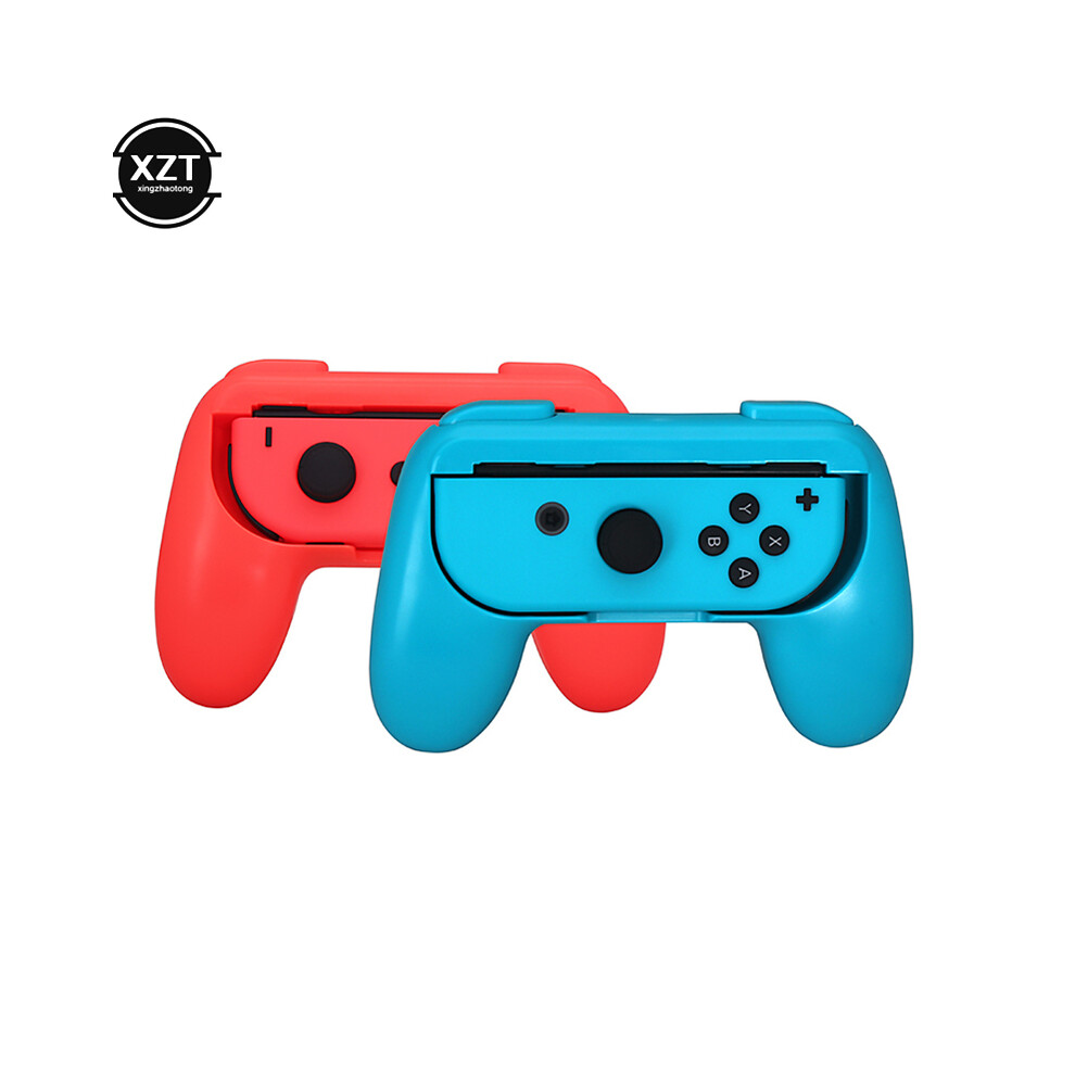 (Blue-Red) Left+Right Joycon Bracket Holder Game Handle Hand Grip Case for Nintend Switch Joy-Con Controller HandGrip Stand Support