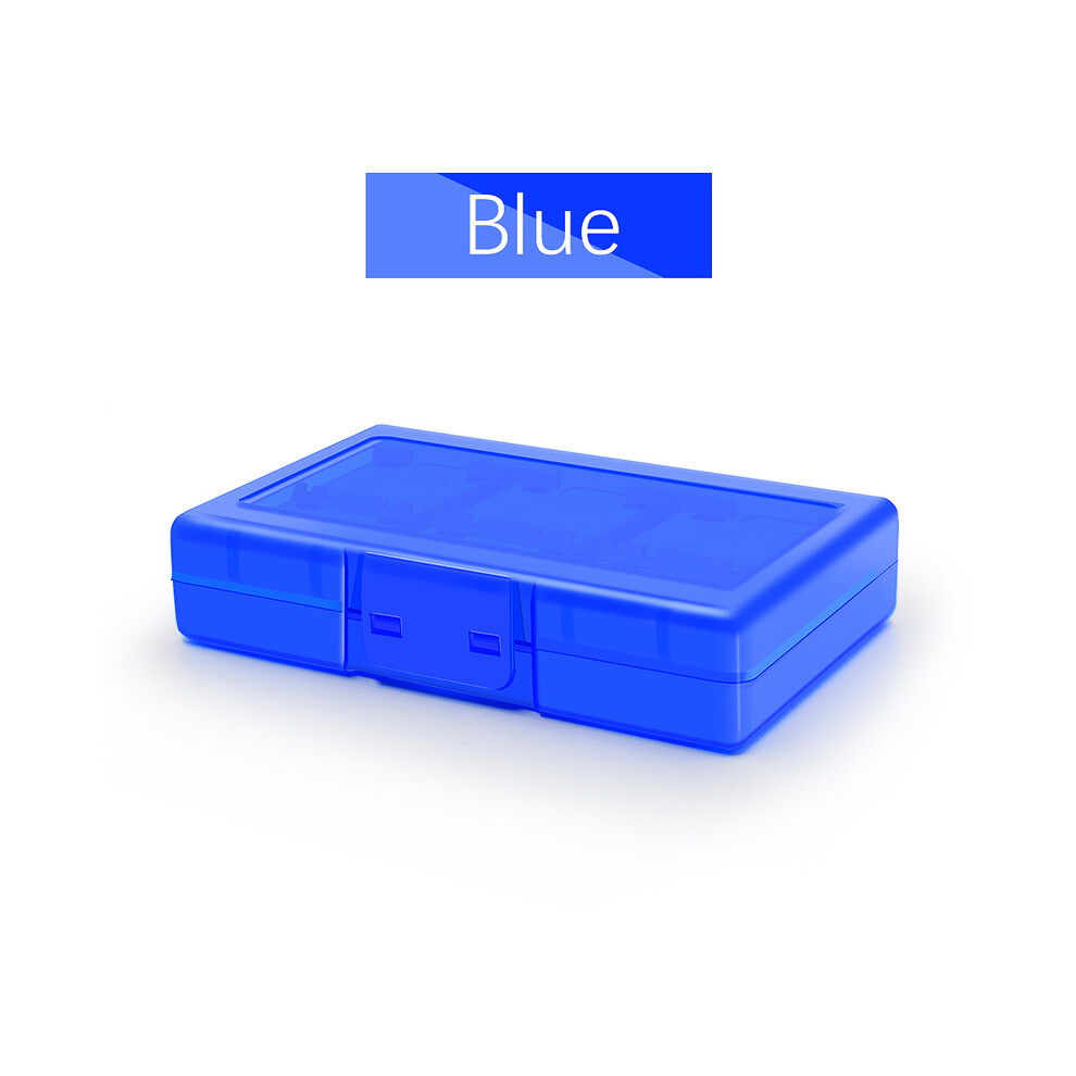 (24 in 1 Blue) Game Card Storage Holder Case for Nintend Switch and lite 24 Cartridge Slots Game Card Storage Box for Micro SD Memory Cards-image-OPC-PG8NK9V-NEW