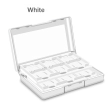 (24 in 1 White) Game Card Storage Holder Case for Nintend Switch and lite 24 Cartridge Slots Game Card Storage Box for Micro SD Memory Cards