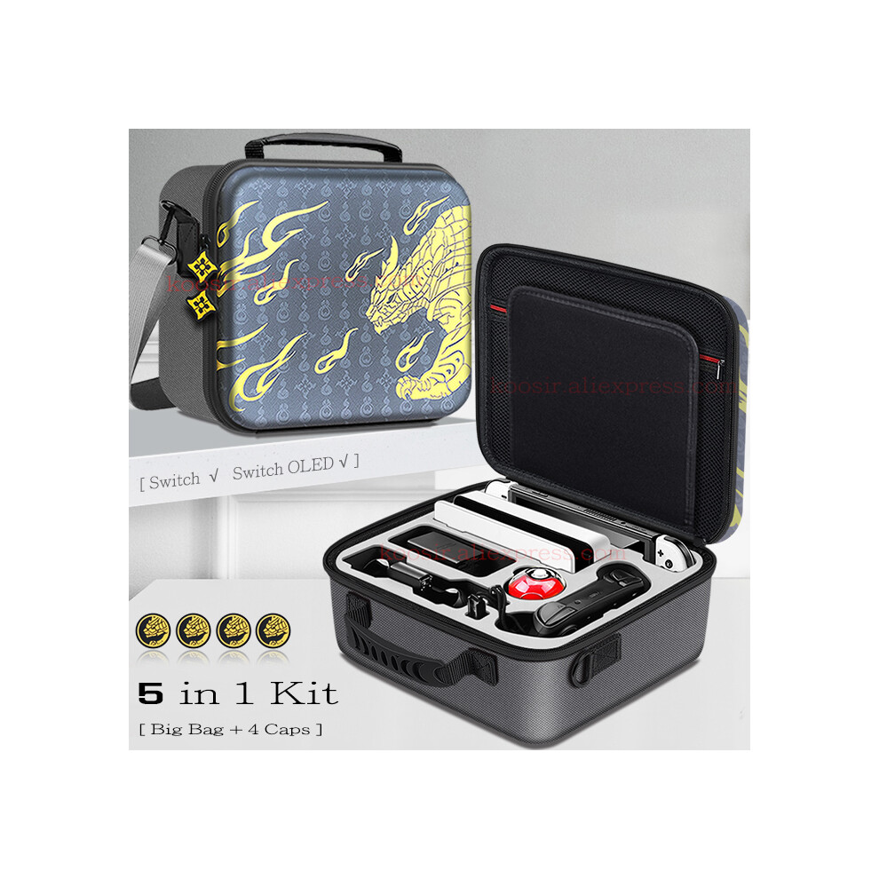 (5 in 1 A) Newest Nintend Switch Cute Carrying Case Hard Cover Shell Storage Shoulder Bag for Nintendo Switch Game Console&Accessories-image-OPC-PG8NKCH-NEW