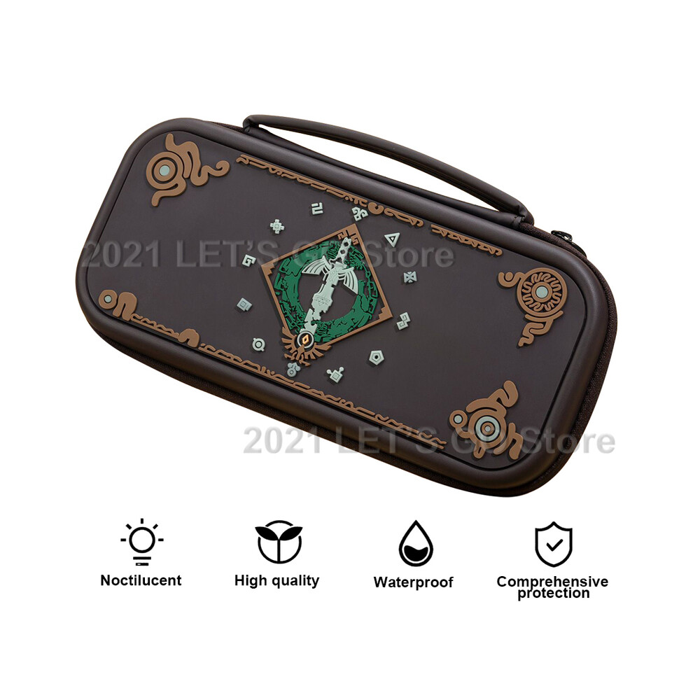 (1) Nintend Switch & OLED 3D Luminous Travel Carrying Case Portable Storage Bag 10 Game Cards Slot for Nintendo Switch Accessories