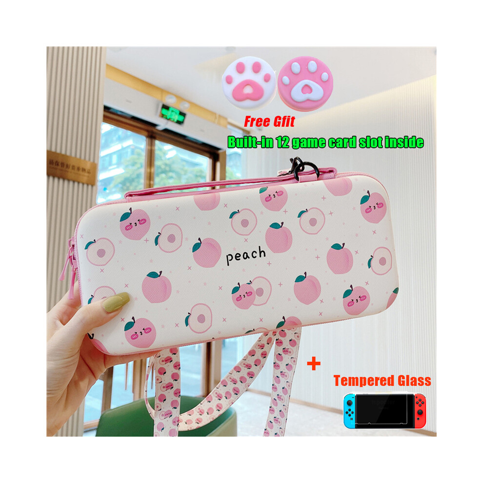 Maxpower (Switch Peach Bag) Blue Carry Case Accessories Storage Bag For Nintendos Switch Portable Travel Case For Nitendo Switch Lite Console Accessories