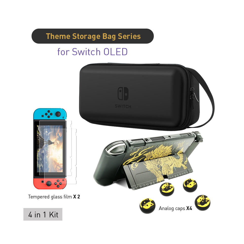 Maxpower (E(Switch Oled)) For Nintendo Switch Oled Handheld Storage Bag Large Capacity Carrying Hard Case Built-In Bracket For Ns Switch Game Accessories