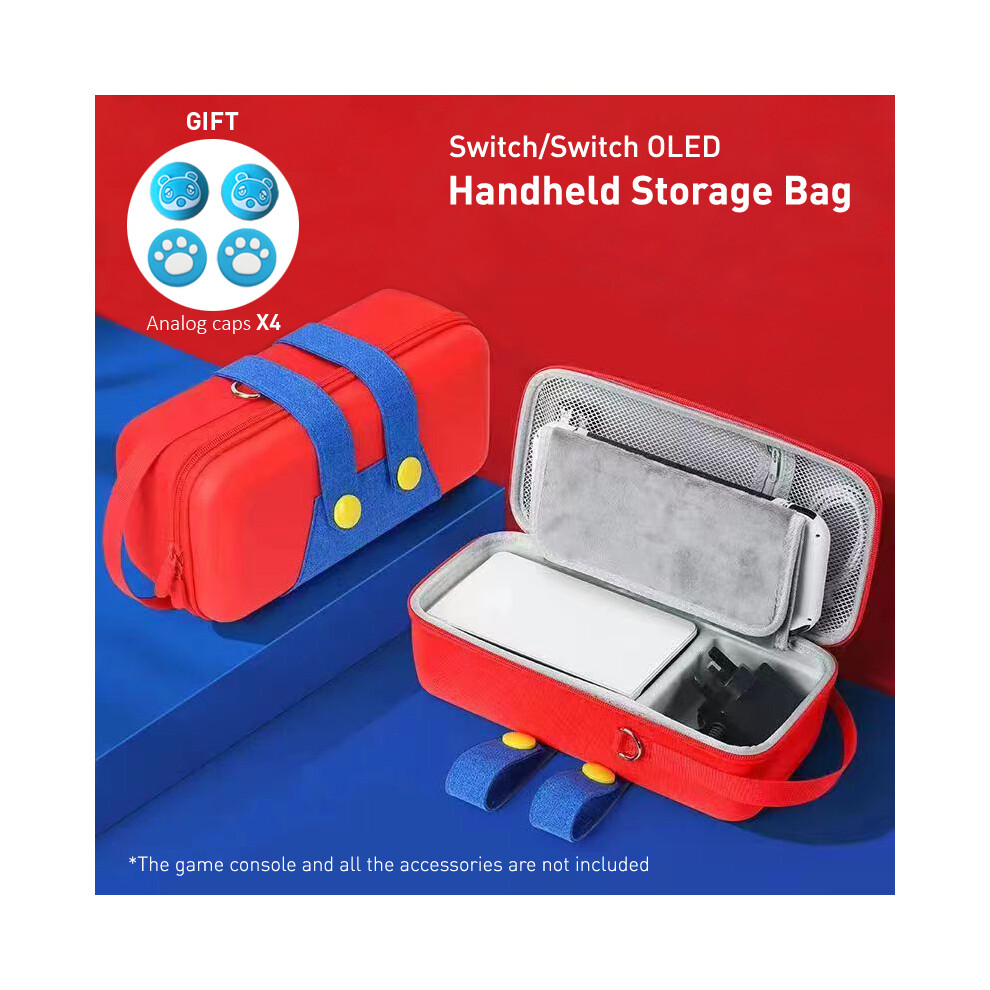 Maxpower (A) For Nintendo Switch Oled Handheld Storage Bag Large Capacity Carrying Hard Case Built-In Bracket For Ns Switch Game Accessories