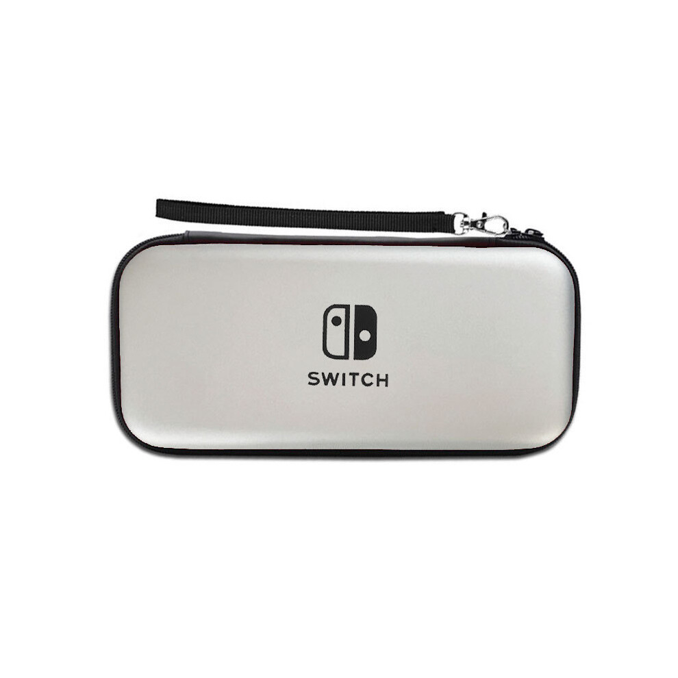 (Silver) Portable Storage Bag For Nintendo Switch Game Console Travel Carrying Pouch Protective Case NS JoyCon Box Cover Accessories