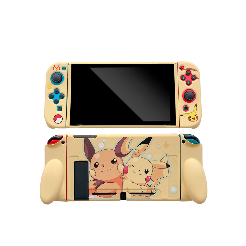 (A, Switch-NS) Cartoon Anime Pikachu TPU Soft Protective Case For Nintendo Switch Handle Game Console JoyCon Controller Shell Accessories