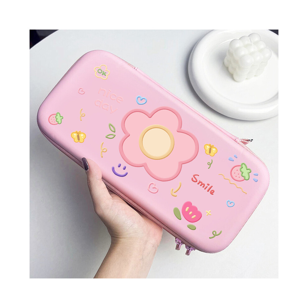 Photos - Console Accessory MAXPOWER Pink Purple Simple Flower Nintendo Switch Portable Travel Bag Anti-shock And Anti-fall Game St (Style 2)