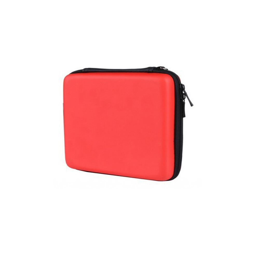 Maxpower ( Bag) 2Ds Eva Protector Hard Travel Carry Case Cover Pouch Bag Clear Touch Film Screen Guard Silicone Case For Nintendo Nintend Red