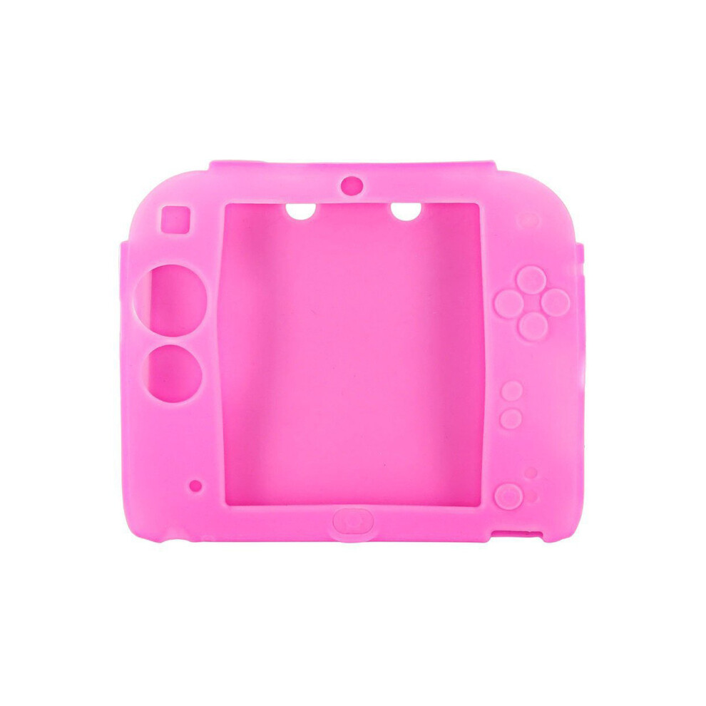 ( Silicone Case) 2Ds Eva Protector Hard Travel Carry Case Cover Pouch Bag Clear Touch Film Screen Guard Silicone Case For Nintendo Nintend Pink 9190758662450