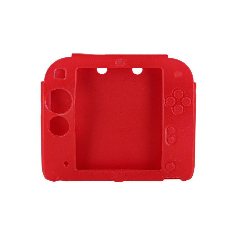 ( Silicone Case) 2Ds Eva Protector Hard Travel Carry Case Cover Pouch Bag Clear Touch Film Screen Guard Silicone Case For Nintendo Nintend Red 9190758662467