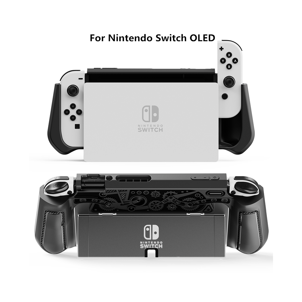 (Switch Oled Black) For Nintendo Switch Case TPU Grip Protective shell Shockproof Armor Back Cover for nintendo switch Oled case dust-proof-image-OPC-PG8NMH8-NEW