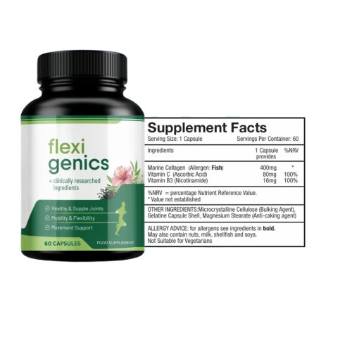 Flexigenics Capsules Natural Joint Support 1 Month Supply 1