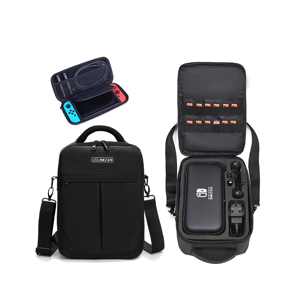 Maxpower (With Small Bag) Luxury Carrying Backpack For Nintendo Switch Accessories Joy-Con Game Host Case Cover Shoulder Bag Pouch For Nintendo Switch