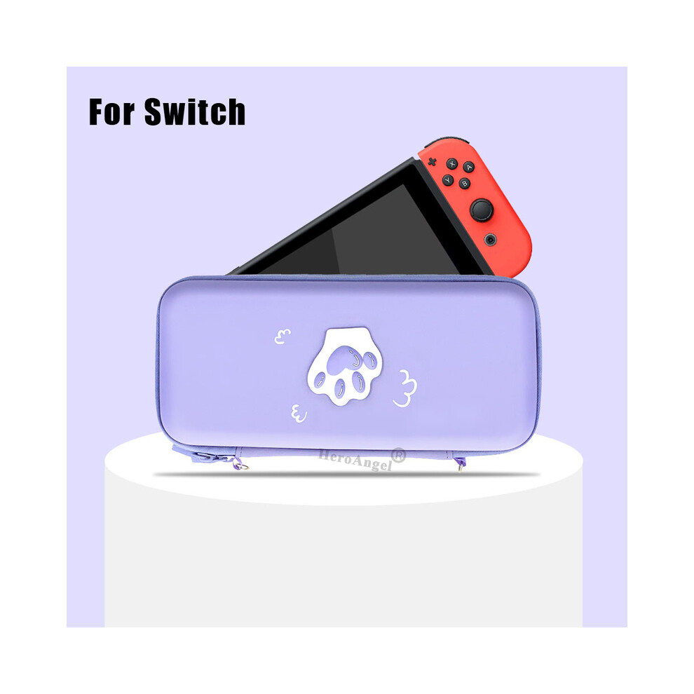 (For Switch ) Sakura Portable Storage Bag For Switch Travel Carrying Cherry Blossoms Bag Case For Nintendo Switchgame Purple/Pink 9190758655995