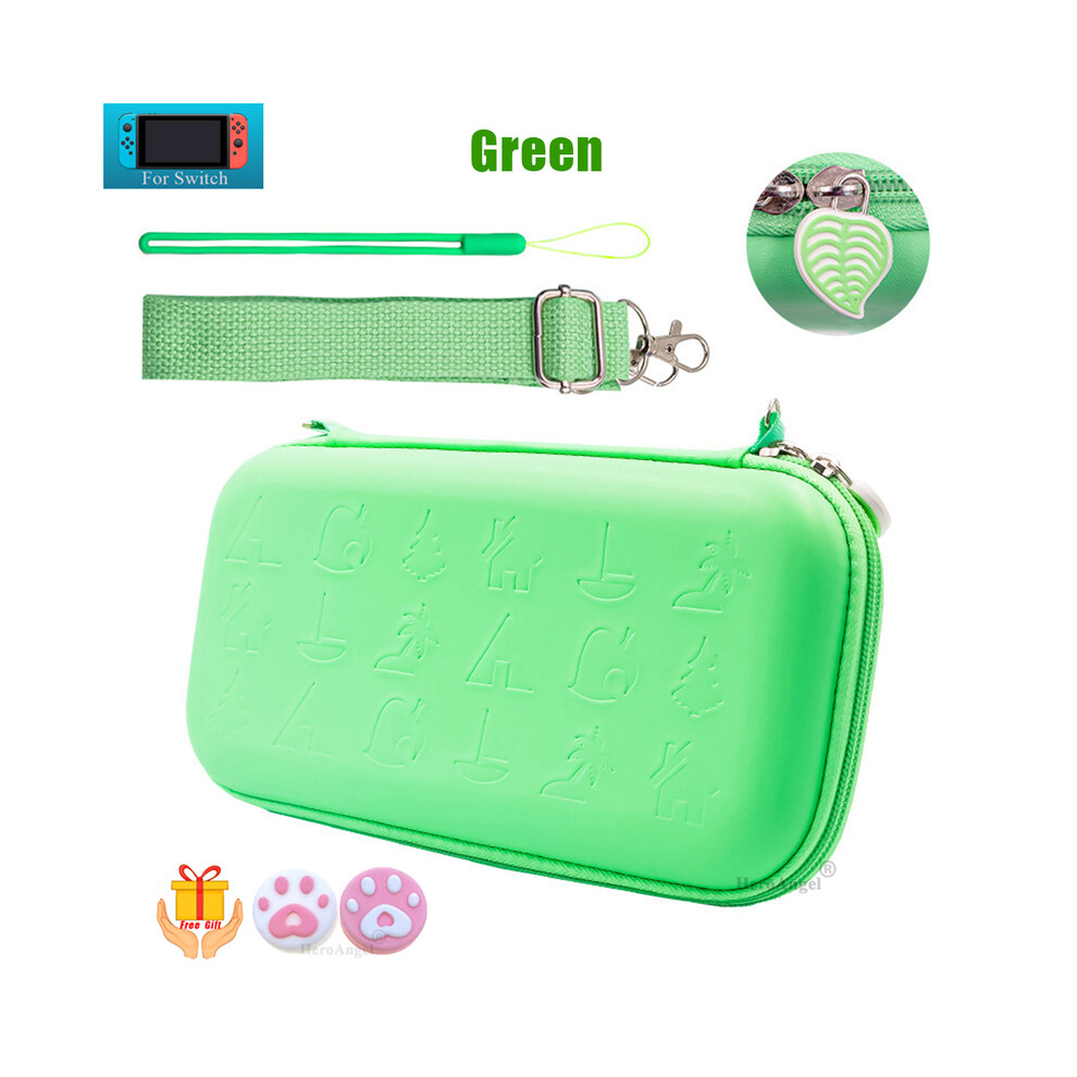 (Switch ) Sakura Portable Storage Bag For Switch Travel Carrying Cherry Blossoms Bag Case For Nintendo Switchgame Green/Pink 9190758658842