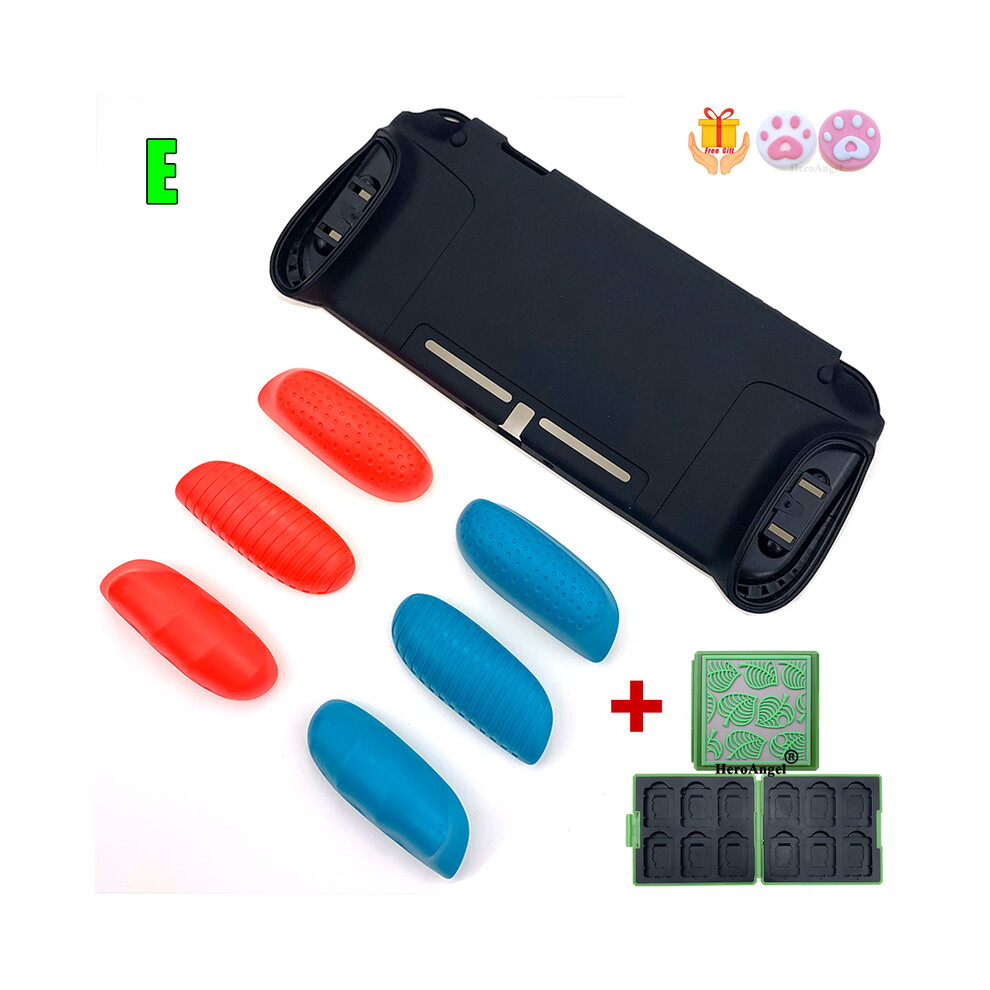 ( F) Tpu Gripcase For Nintendo Switch Maxcarry Protective Case Shell Ergonomic Handle Grip With Replaceable Grips + Game Card Blue/Red 9190758664089