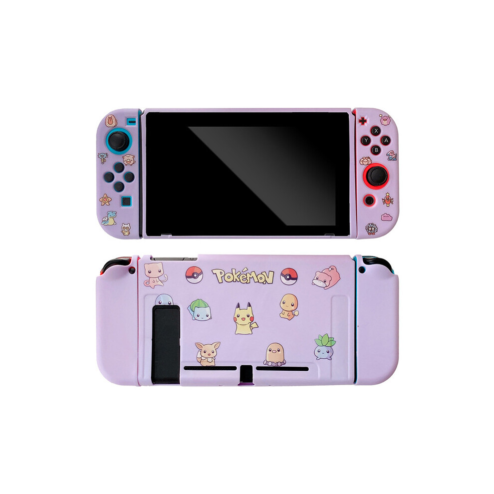 Maxpower (F, Switch-Oled) Anime Cartoon Pikachu Protective Shell Cover For Nintendo Switch Ns Oled Game Console Controller Gaming Accessorie Split