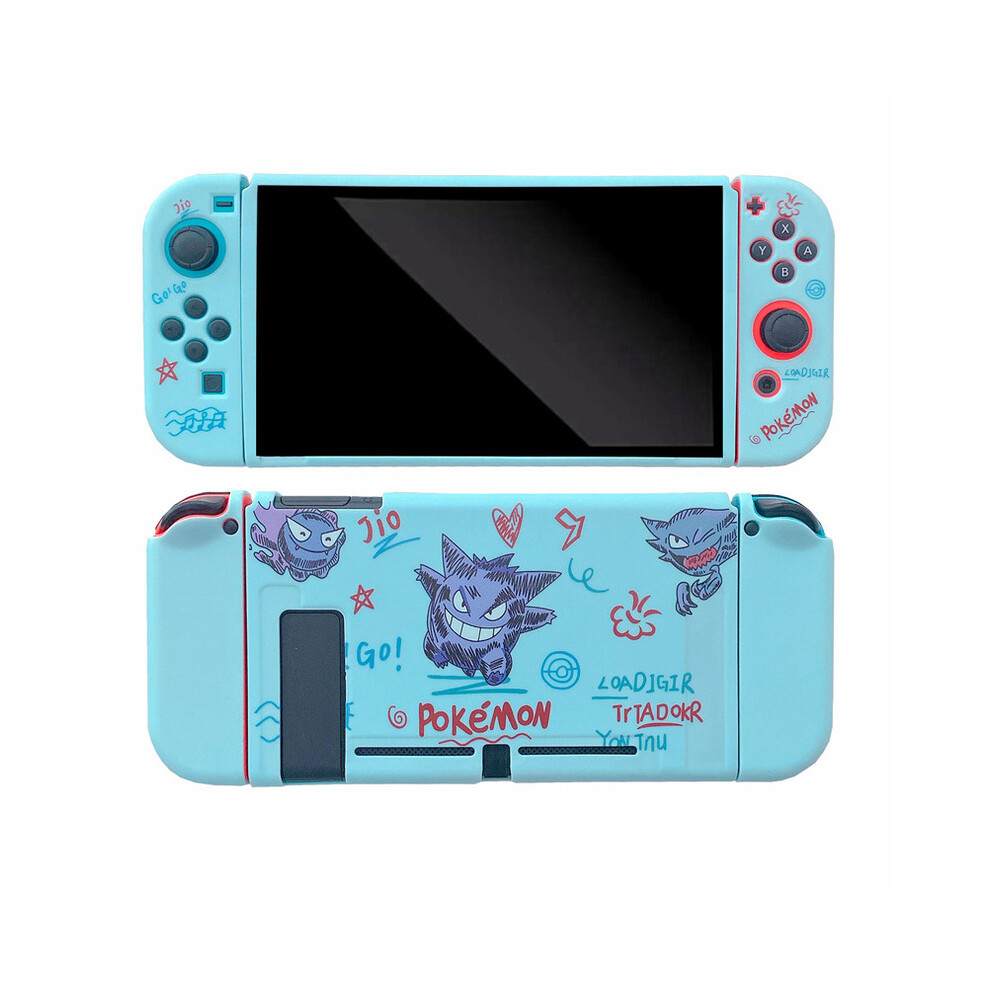 Maxpower (H, Switch-Ns) Anime Cartoon Pikachu Protective Shell Cover For Nintendo Switch Ns Oled Game Console Controller Gaming Accessorie Split