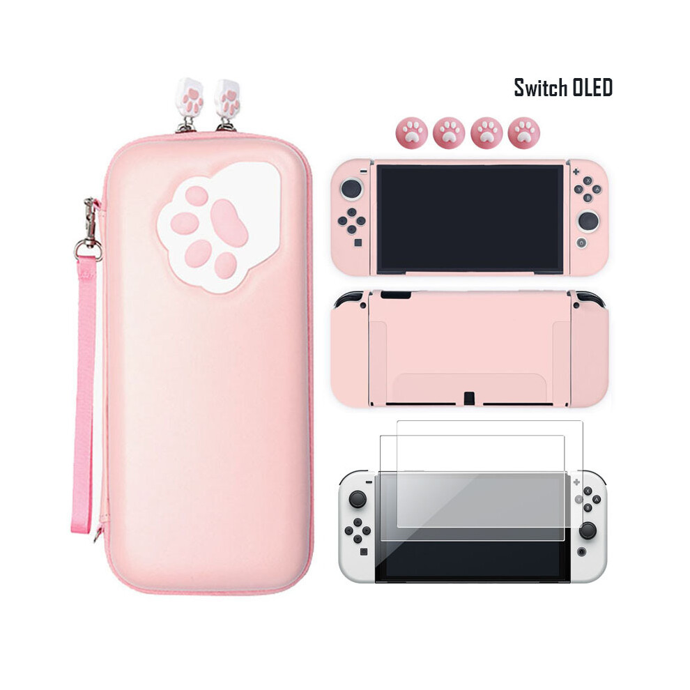 Maxpower (Pack A) For Nintendo Switch Oled Paw Carry Case Bag Soft Protective Skin Cover For Nintendoswitch Oled Accessories Storage