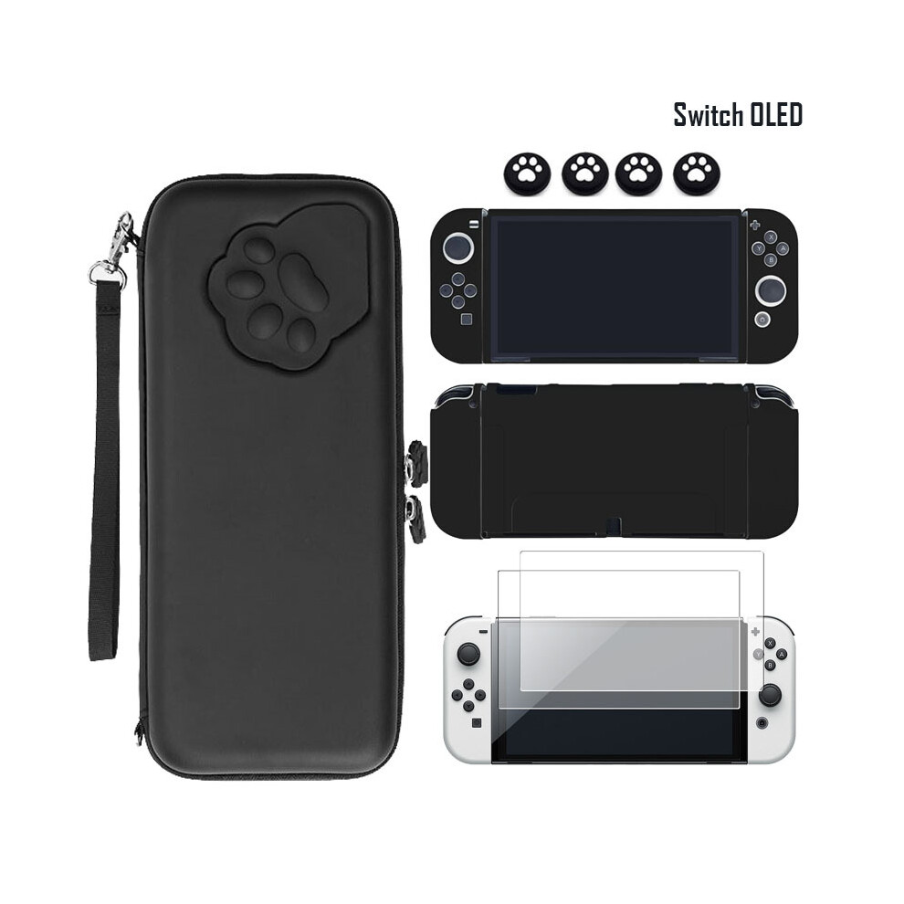 Maxpower (Pack C) For Nintendo Switch Oled Paw Carry Case Bag Soft Protective Skin Cover For Nintendoswitch Oled Accessories Storage