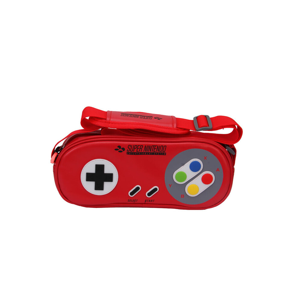 Maxpower (Red) Shoulder Strap Storage Bag For Nintendo Nintendo Switch Console Waterproof Travel Case Bag For Switch Oled/Lite Snes Gamepad Red
