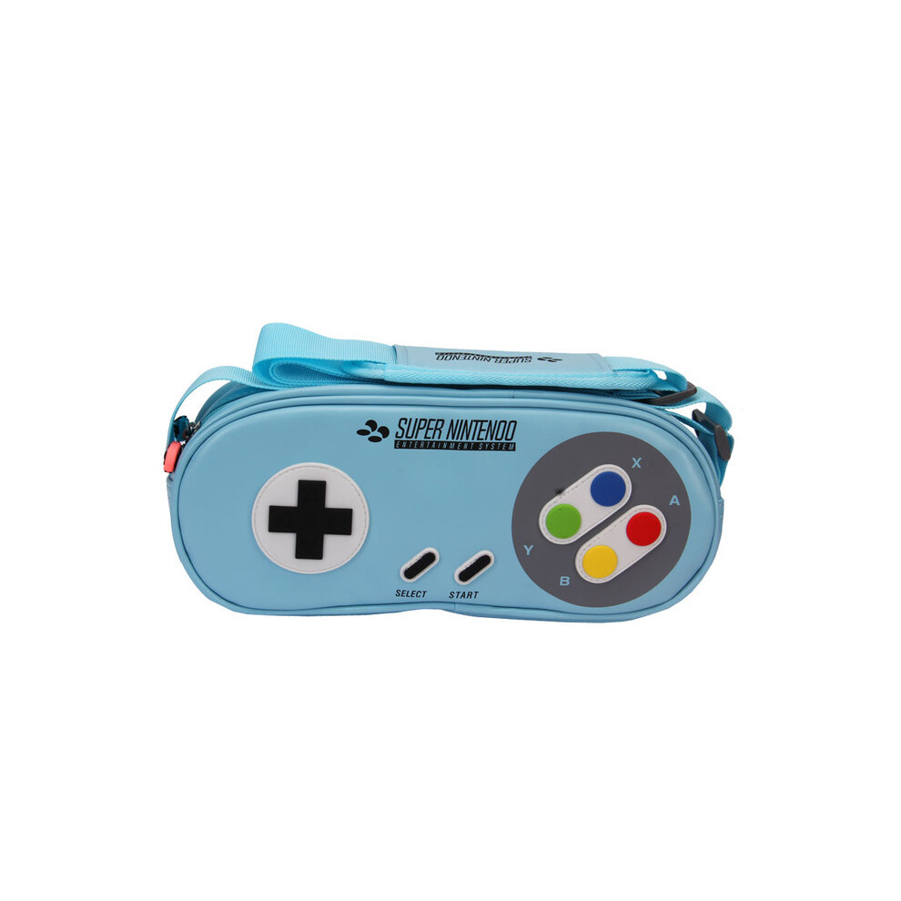 Maxpower (Sky Blue) Shoulder Strap Storage Bag For Nintendo Nintendo Switch Console Waterproof Travel Case Bag For Switch Oled/Lite Snes Gamepad Sky Blue