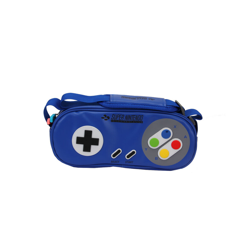Maxpower ( Blue) Shoulder Strap Storage Bag For Nintendo Nintendo Switch Console Waterproof Travel Case Bag For Switch Oled/Lite Snes Gamepad Dark/Blue