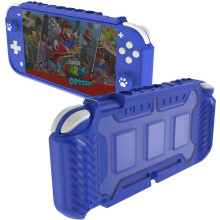 (blue) Protective Case for Nintendo Switch Lite Accessories with 3 Game Card Slots Grips Cover for Nintendo Switch Case