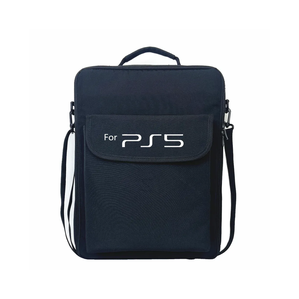 Maxpower (With Logo) Gaming Carrying Case,Travel Shoulder Bag For Xbox One X Ps5 Ps4 Controller Console Game Accessories Protective Storage Pockets