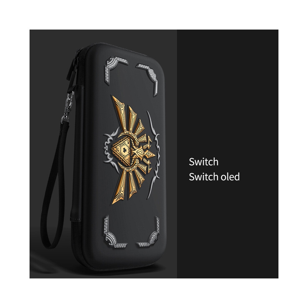 (Bag Only) For Nintendo Switch/ Switch Oled Console Storage Bag Game Theme For Zelda Shekah Slate Waterproof Hard Case With 10 Card 9190758658910
