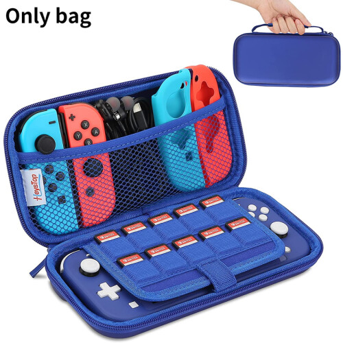 (Blue) Carrying Case Compatible with Nintendo Switch Lite, Portable Nintendo Switch Lite Bag for Switch Lite with Storage