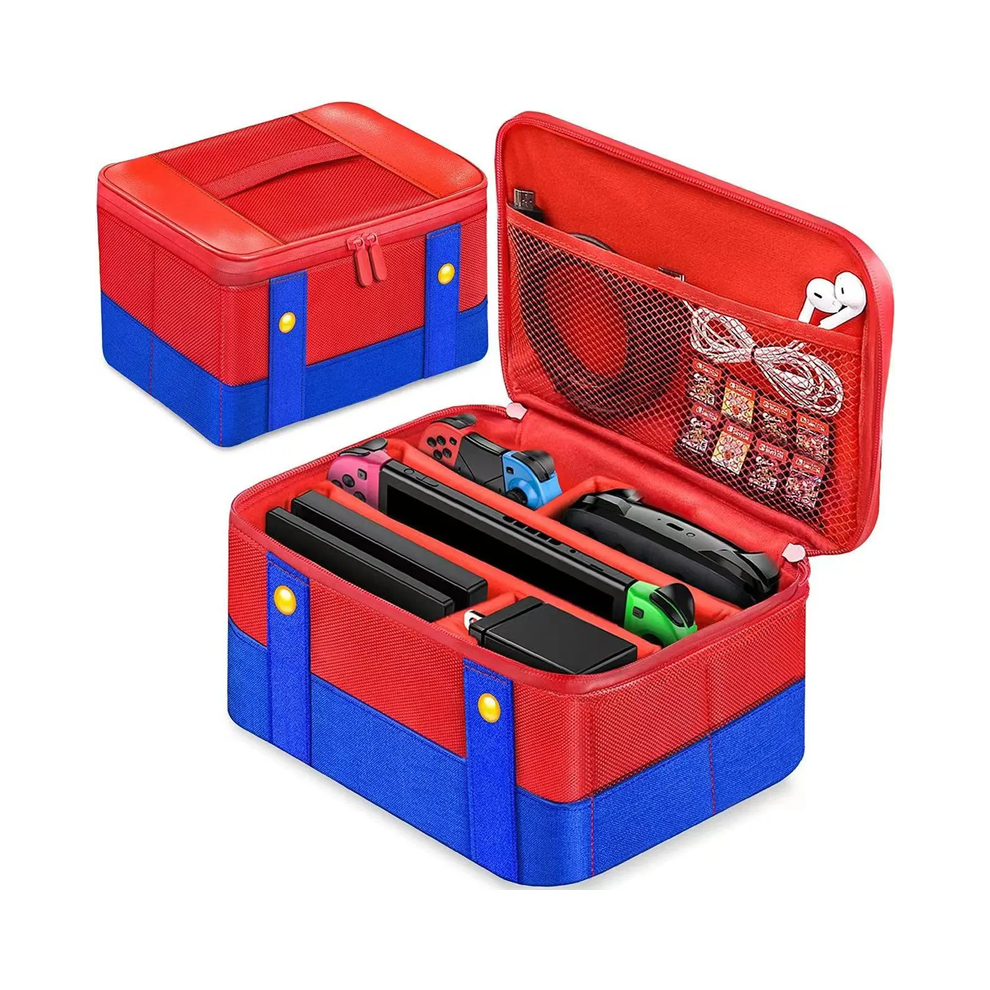 (Red) Carry Bag Console Travel Carrying Case Gamecard Holders Pouch Storage Bag for NS Portable EVA for Nintend Switch-image-OPC-PG8NNRK-NEW