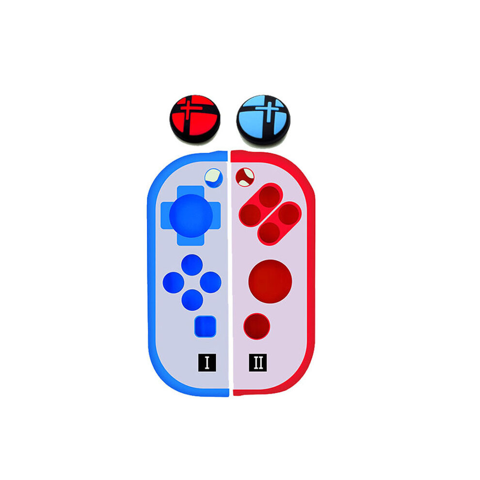 (C) Silicone Soft Case Thumb Stick Grip Cap Joystick Protective Cover For Nintendo Switch Oled Ns Joy-Con Controller Protector 9190758633207