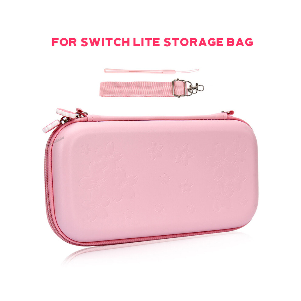 Maxpower (For Switch Lite) Sakura For Switch Lite Portable Storage Bag Protective Shell Pu Pouch Cover For Nintend Switch Lite Mini Carrying Bag Pink