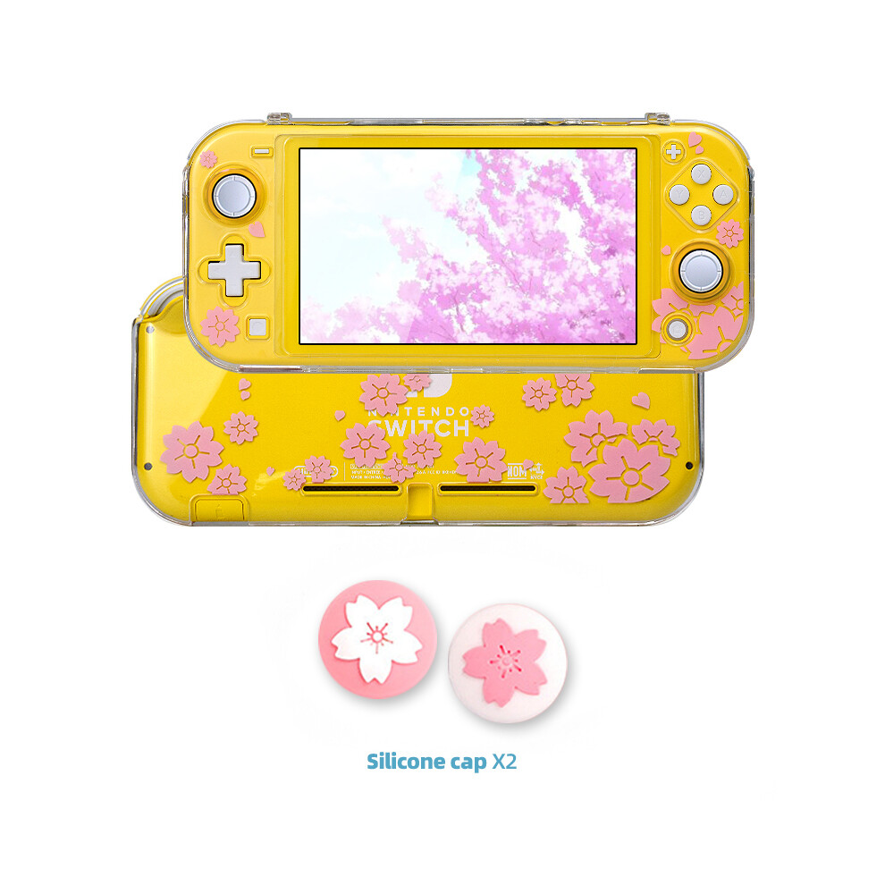 Maxpower (Transparent Bloom) Protective Case Compatible-Nintendo Switch Lite Transparent Protective Cover For Switch Lite Console Case For Switch Lite