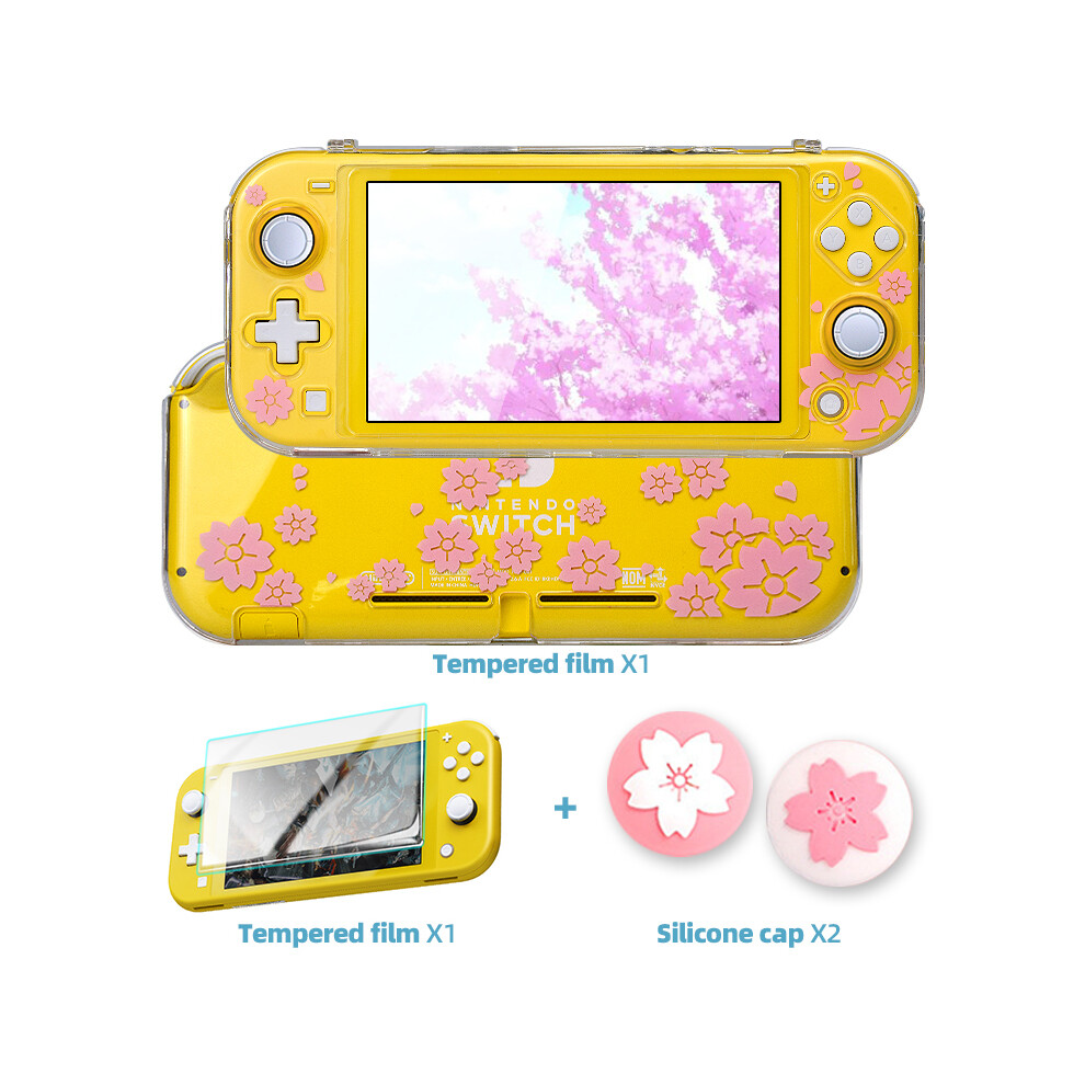 Maxpower (Transparent Bloom 01) Protective Case Compatible-Nintendo Switch Lite Transparent Protective Cover For Switch Lite Console Case For Switch Lite