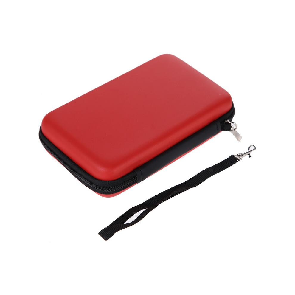 (Red) Eva Skin Carry Hard Case Bag Pouch For Nintendo 3Ds Xl Ll/Switch/2Ds With Strap Features Durable All Around Zippe Compatible Red 9190758646672