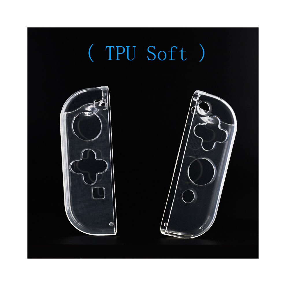 Maxpower (Tpu Soft) Clear Hard Case Protective Cover Joycon Shell For Nintendo Switch/Switch Oled Ns Joy-Con Crystal Transparent Tpu Soft Protector
