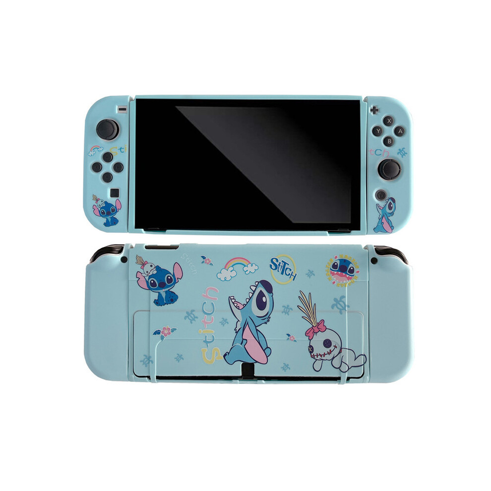 Maxpower (For Oled) Cartoon Stitch Case For Nintendo Switch/Oled Game Accessories Ns Joy-Con Controller Tpu Anti-Fall Protective Cover Storage