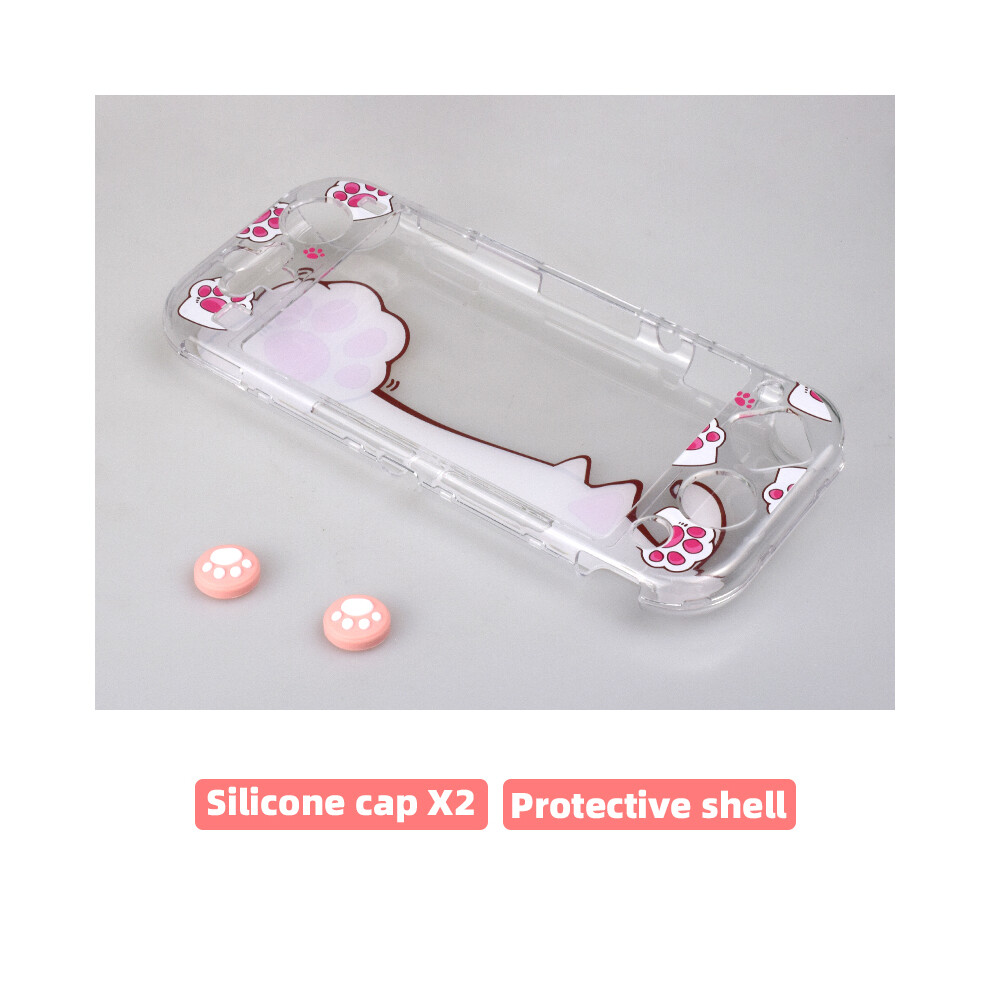 (Transparent Cat) DATA FROG Cute Pink Switch Hard Protective Case Compatible-Nintendo Switch Lite Animal For NS Lite Kawaii Game Accessories-image-OPC-PG8NPPD-NEW