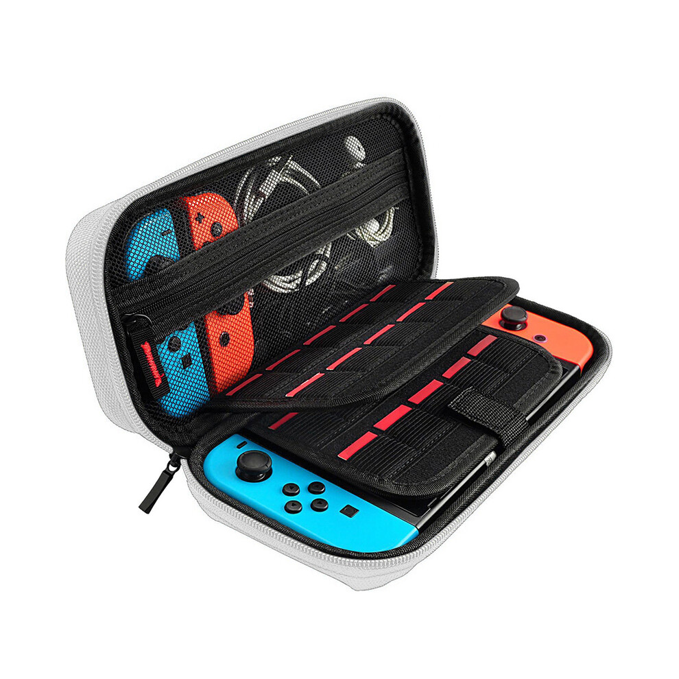 Maxpower (Grey) Handheld Carrying Case Travel Handbag For Nintendo Switch/Switch Oled Waterproof Scratch Resistant Portable Travel Carry Grey