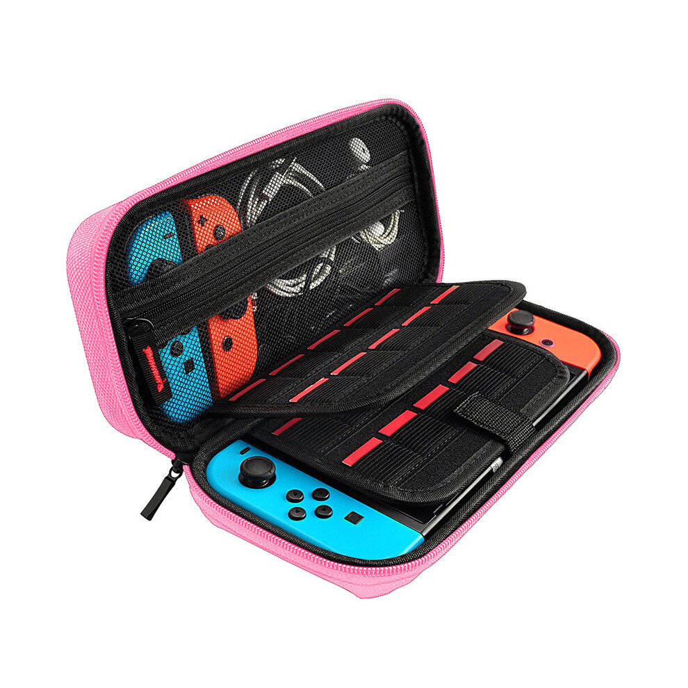Maxpower (Pink) Handheld Carrying Case Travel Handbag For Nintendo Switch/Switch Oled Waterproof Scratch Resistant Portable Travel Carry Pink