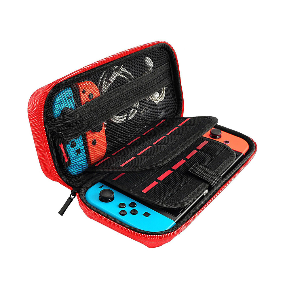 Maxpower (Red) Handheld Carrying Case Travel Handbag For Nintendo Switch/Switch Oled Waterproof Scratch Resistant Portable Travel Carry Red