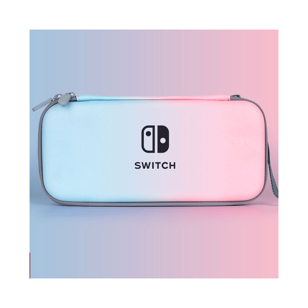(Blue Pink) Macaron Gradient Color Storage Bag For Nintendo Switch Protective Case Joycon NS Oled Game Console Handbag Box Cover Accessories