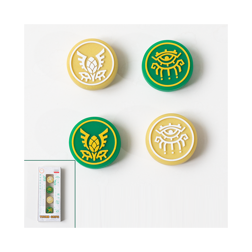 Maxpower (C) D-Pad Cross Button Abxy Key Sticker Joystick Thumb Stick Grip Cap Soft Cover For Nintendo Switch Oled Ns Joy-Con Skin Gold