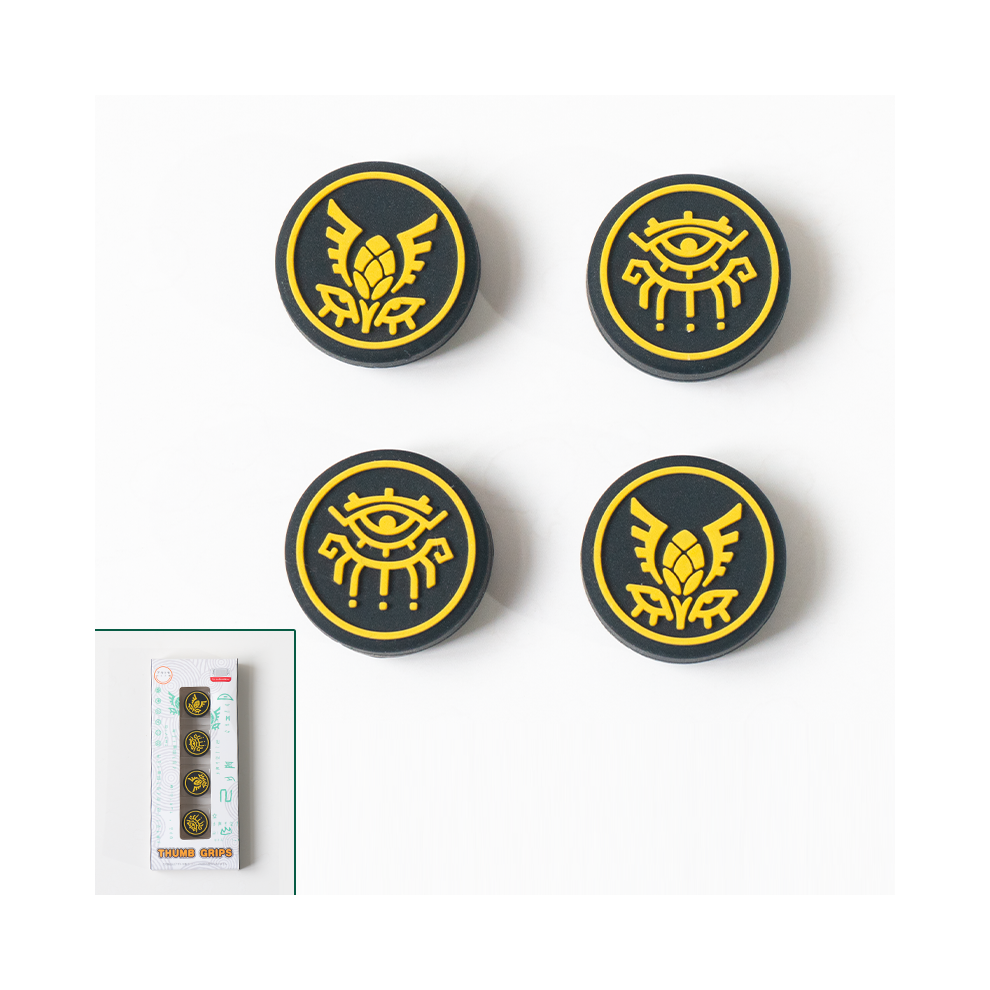 Maxpower (D) D-Pad Cross Button Abxy Key Sticker Joystick Thumb Stick Grip Cap Soft Cover For Nintendo Switch Oled Ns Joy-Con Skin Gold