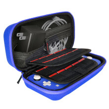 (Blue) For Nintendo Switch Lite Storage Bag EVA Hard Case Portable Game Console Carry Protective Cover for Switch Lite Game Accessories