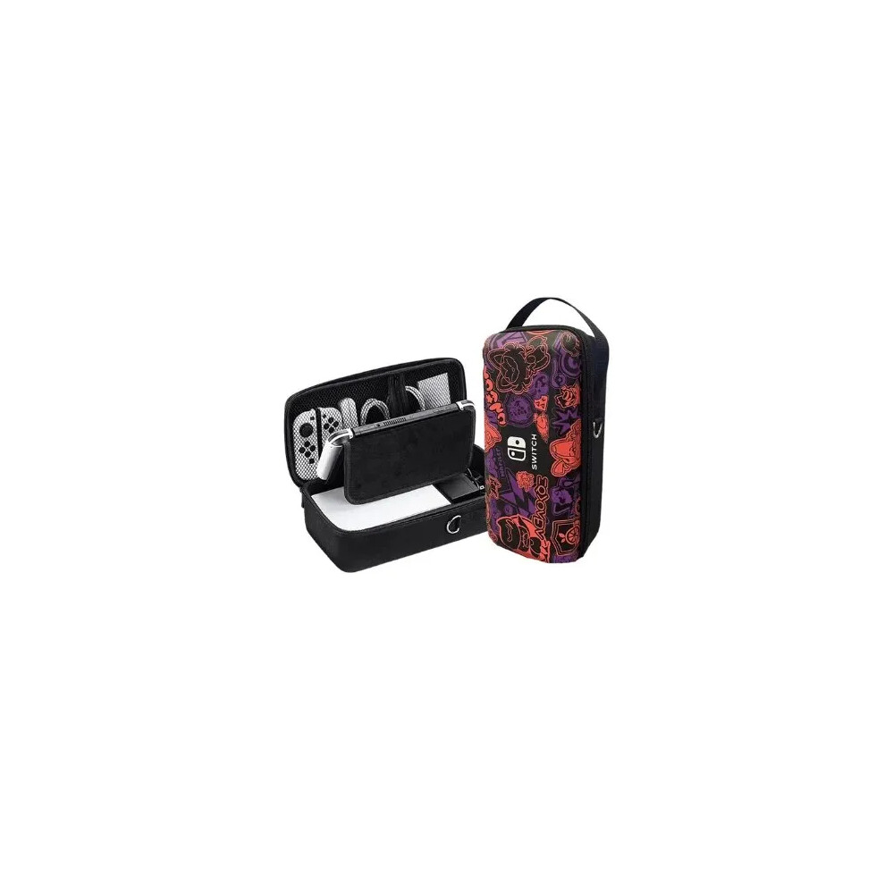 Maxpower (Purple) Data Frog Switch Oled/Lite Handheld Storage Bag Ns Nintendo Switch Portable Pu Carrying Case Protection Travel Bag Purple