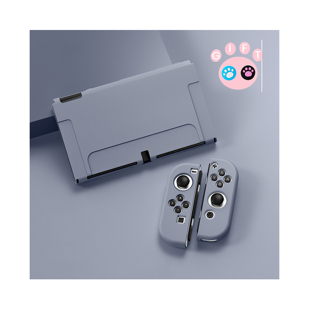 (Gray blue) For Nintendo Switch OLED Accessories Protective Shell NS Game Host Console TPU All-inclusive Soft Cover Protection Case-image-OPC-PG8NQGQ-NEW