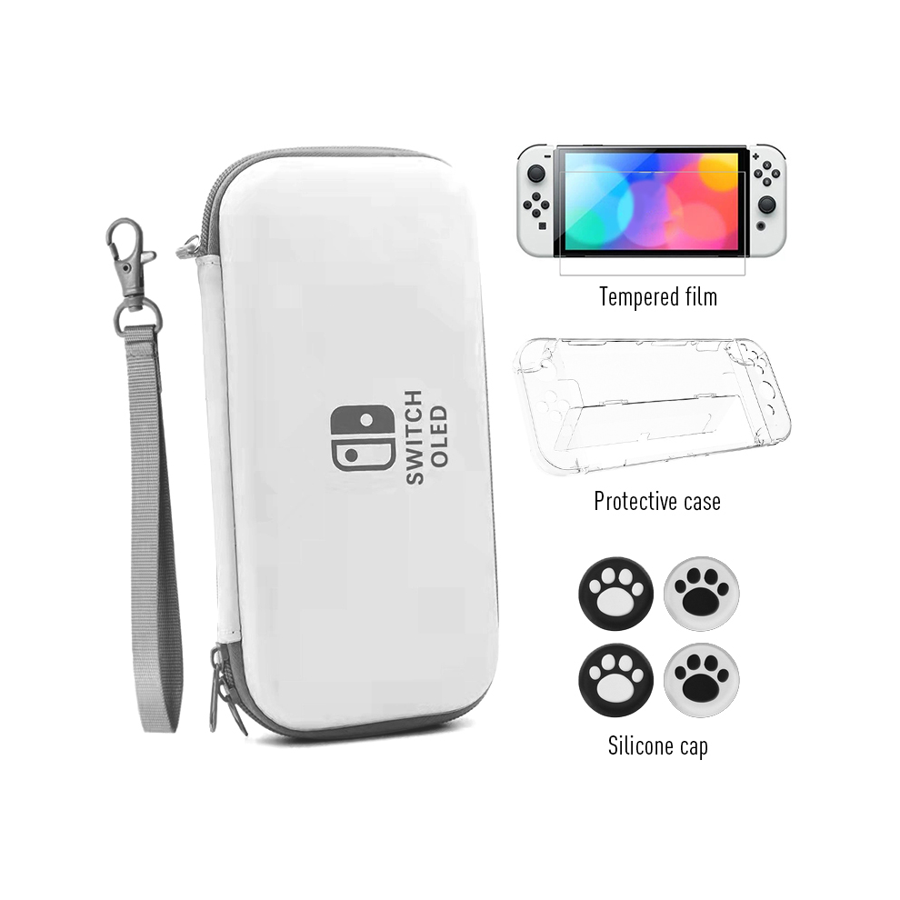 Maxpower (Gray) Data Frog Carrying Pouch Compatible-Nintendo Switch Oled Storage Case Storage Bag Cover For Switch Oled Set Accessories